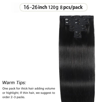 Clip In Real Human Hair Straight Hair