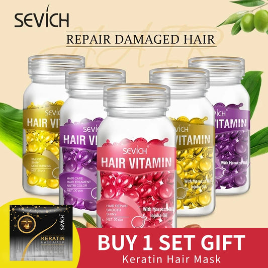 Keratin Complex Oil Hair Vitamin Capsule Set