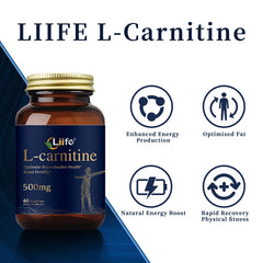 Liife L-Carnitine-500mg,60 capsules