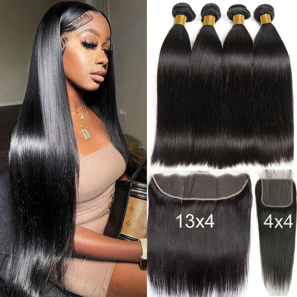 Bone Straight Human Hair Bundles