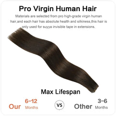 Straight Invisible Tape In Human Hair Extensions